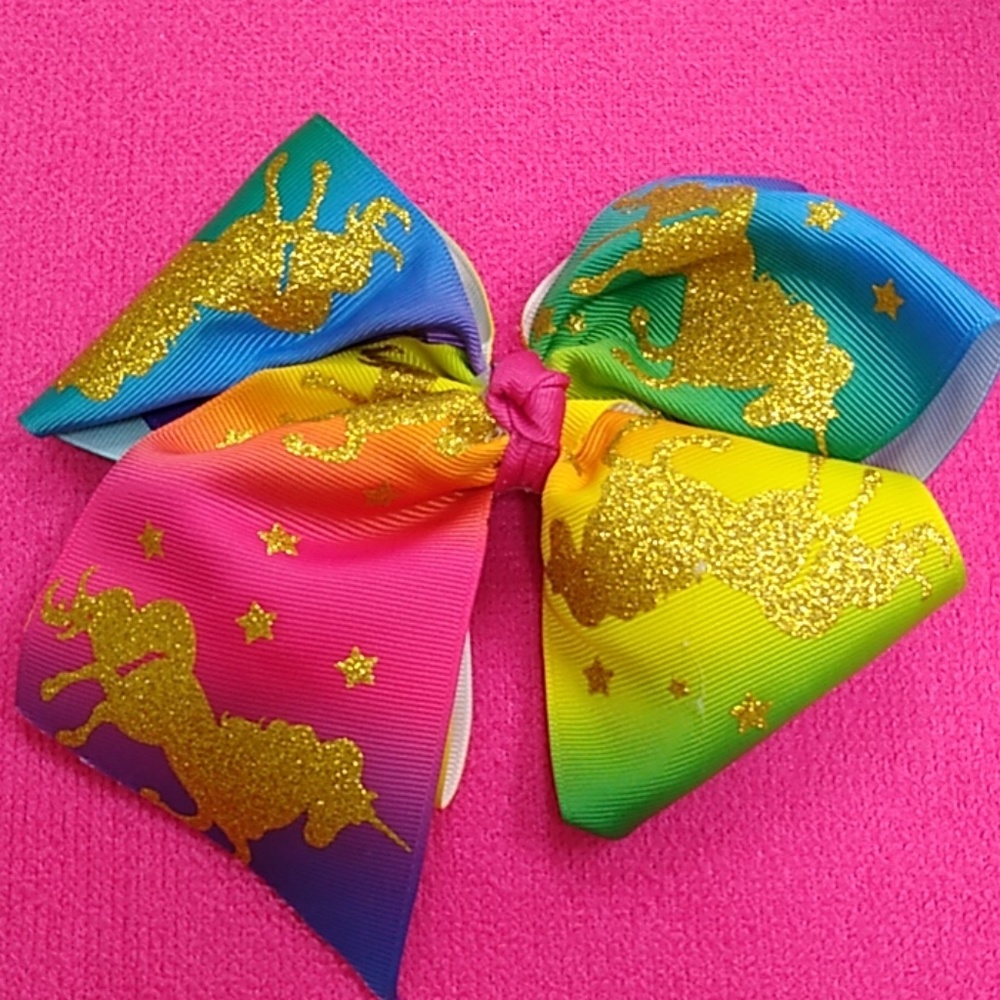 Handmade boutique unicorn hairbow